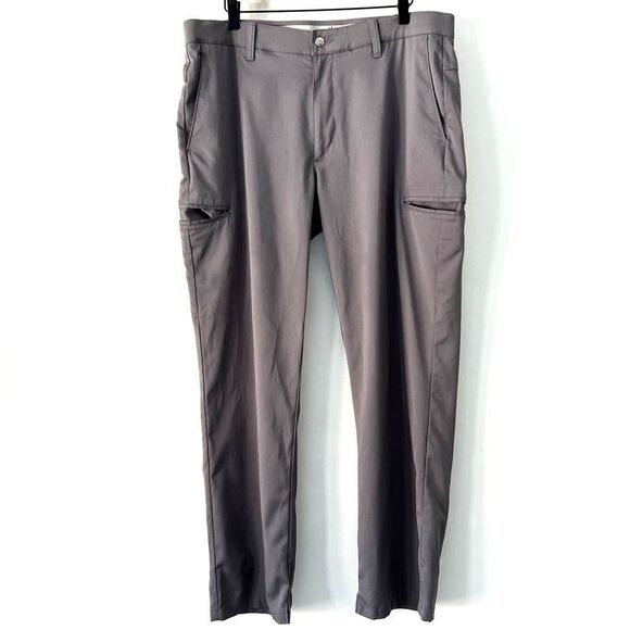 Callaway Golf Gray Long Pants Flat Front Stretch Waist Mens Size‎ 36x30 - Picture 1 of 7
